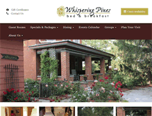 Tablet Screenshot of bbwhisperingpines.com